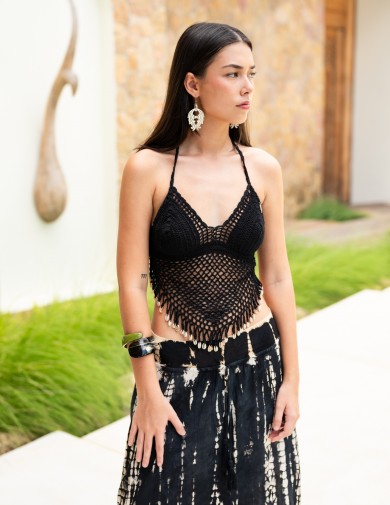 Shell Crop Top Crochet